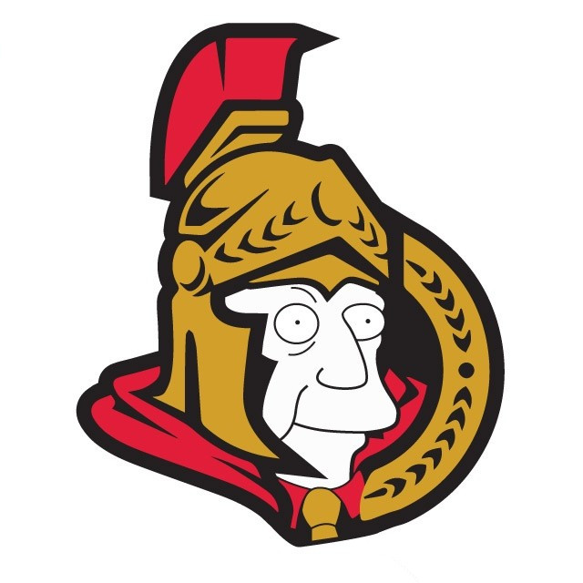 Ottawa Senators Simpsons fabric transfer